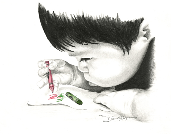 Child with Crayons email